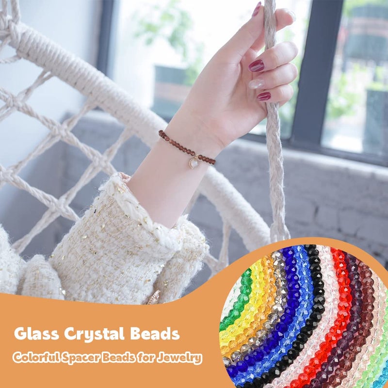 VIOCIWUO Bicone Crystal Loose Glass Beads Strands 6mm  Faceted Glass Crystal Beads Spacer for Jewelry Bracelet Making(15 Strands) - Image 3